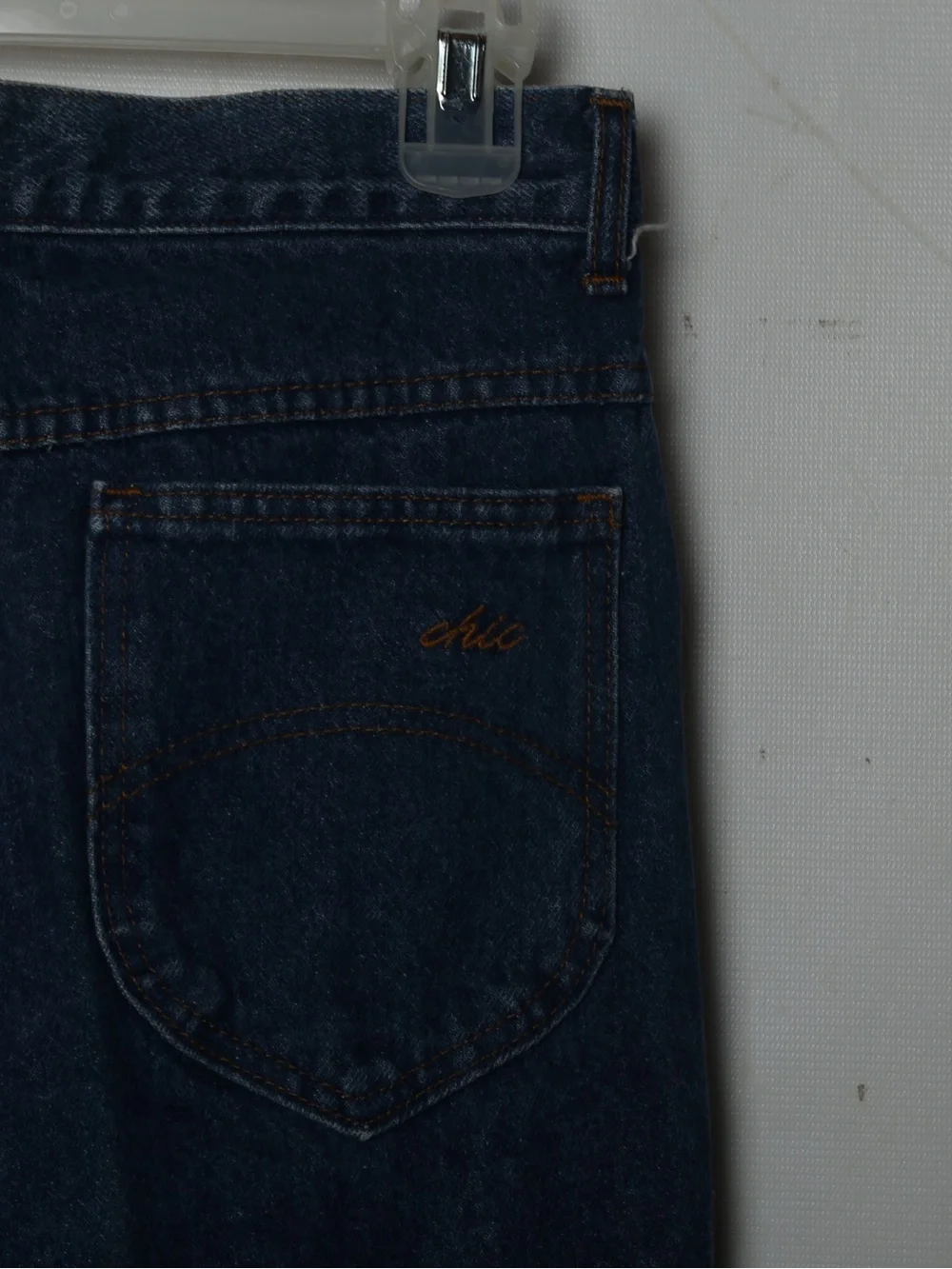 chic Men's Dark Indigo Slim Straight Jeans
